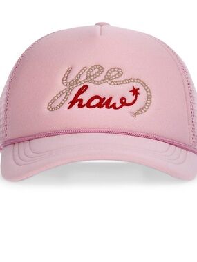 💜No Boundaries Women’s Embroidered Graphic Trucker Hat,”Yee Haw”Size:OS